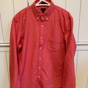JCrew, red chambray, men’s button-down shirt